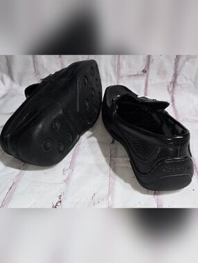 Black Leather Slip-On Loafers